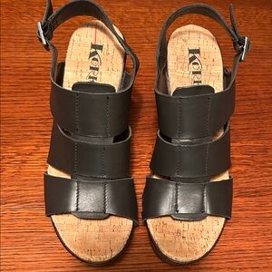Kork-Ease Dark Leather Sandals